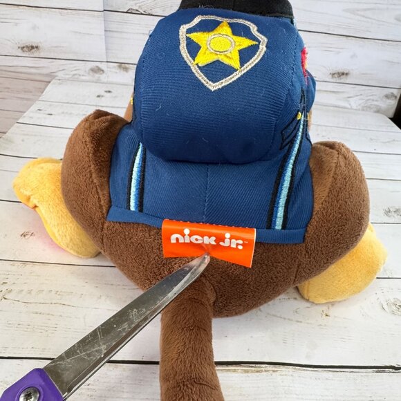 Paw Patrol Chase Plush Stuffed Animal Toy Dog 16" Brown Blue Hat Backpack Outfit - Picture 7 of 14